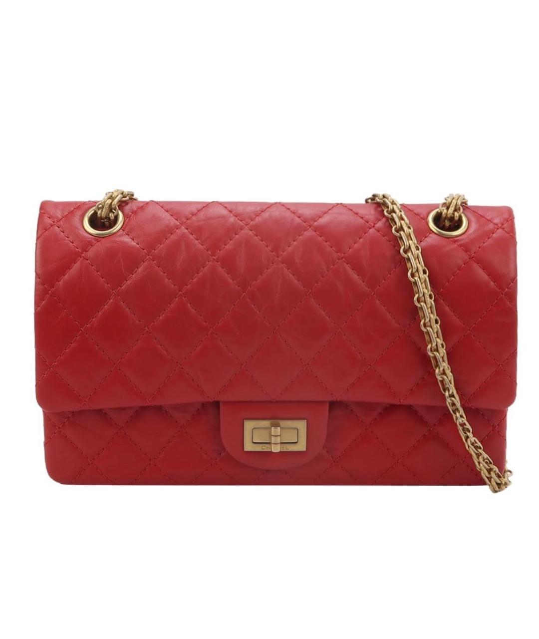 CHANEL Красная кожаная сумка через плечо, фото 9