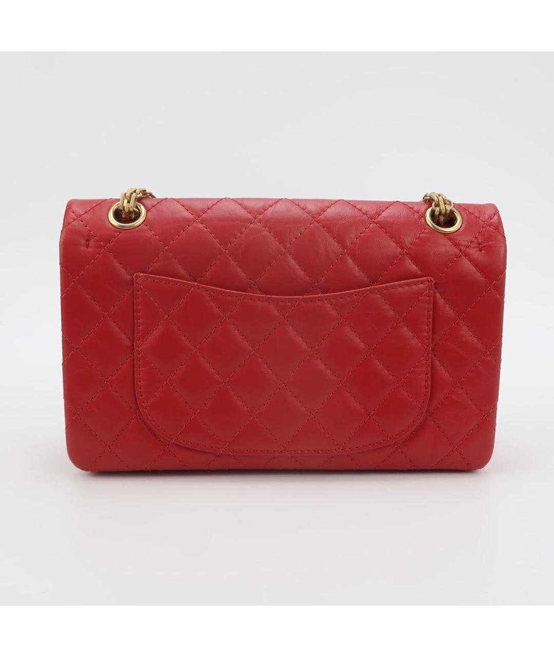 CHANEL Красная кожаная сумка через плечо, фото 3