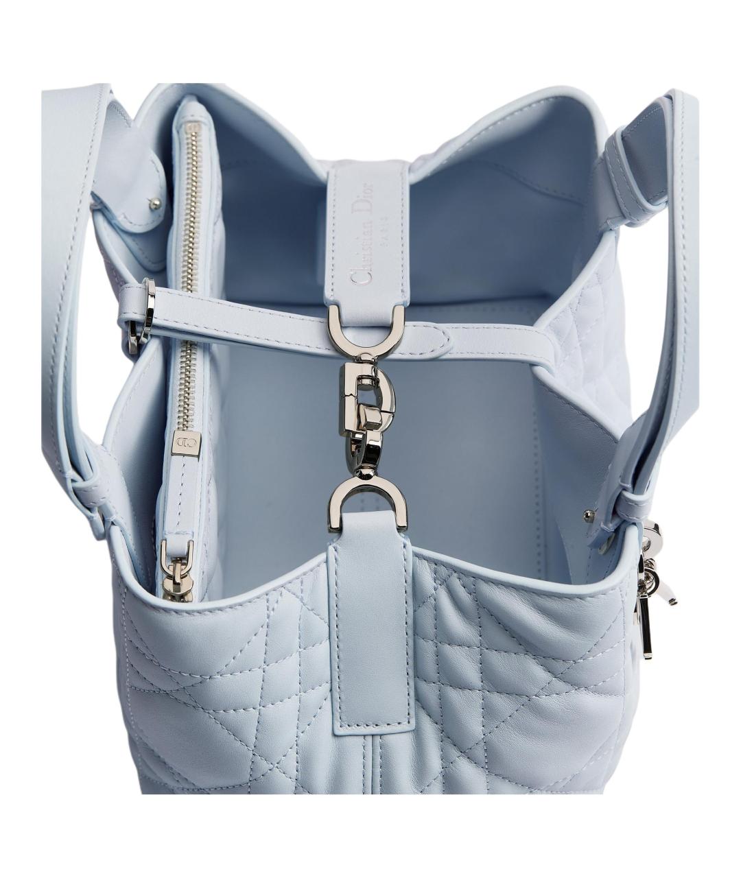 CHRISTIAN DIOR Голубая кожаная сумка через плечо, фото 5