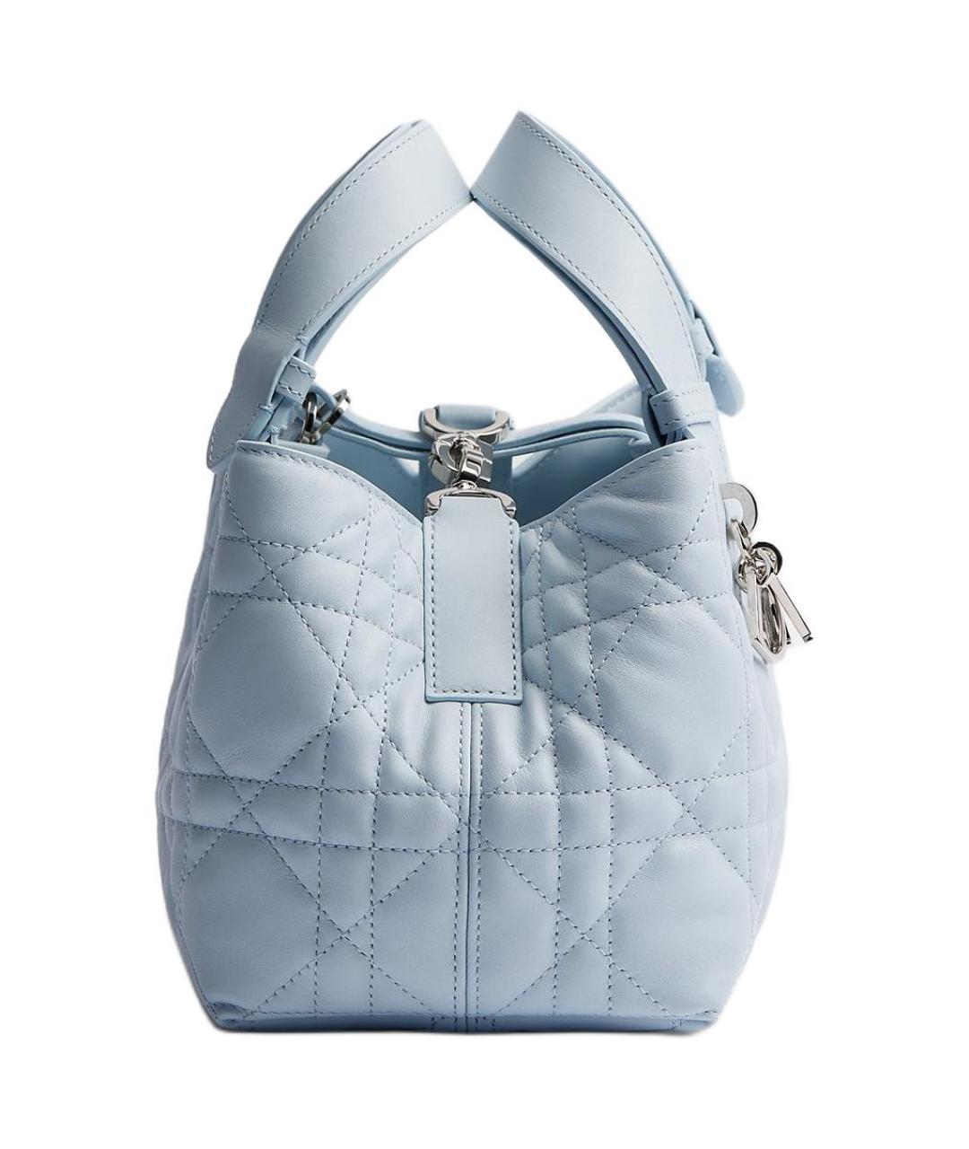 CHRISTIAN DIOR Голубая кожаная сумка через плечо, фото 3