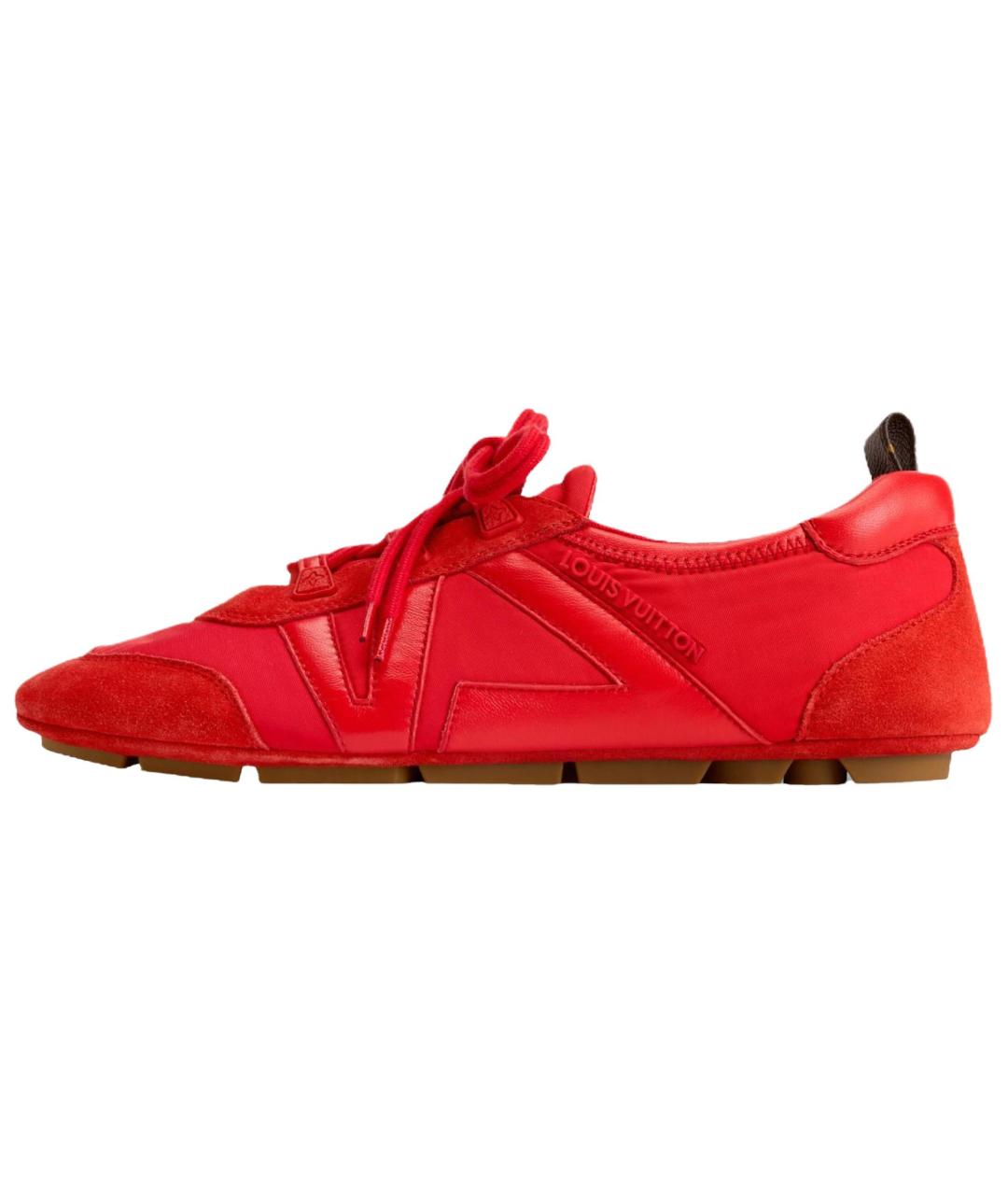 LOUIS VUITTON Красные кожаные кроссовки, фото 2