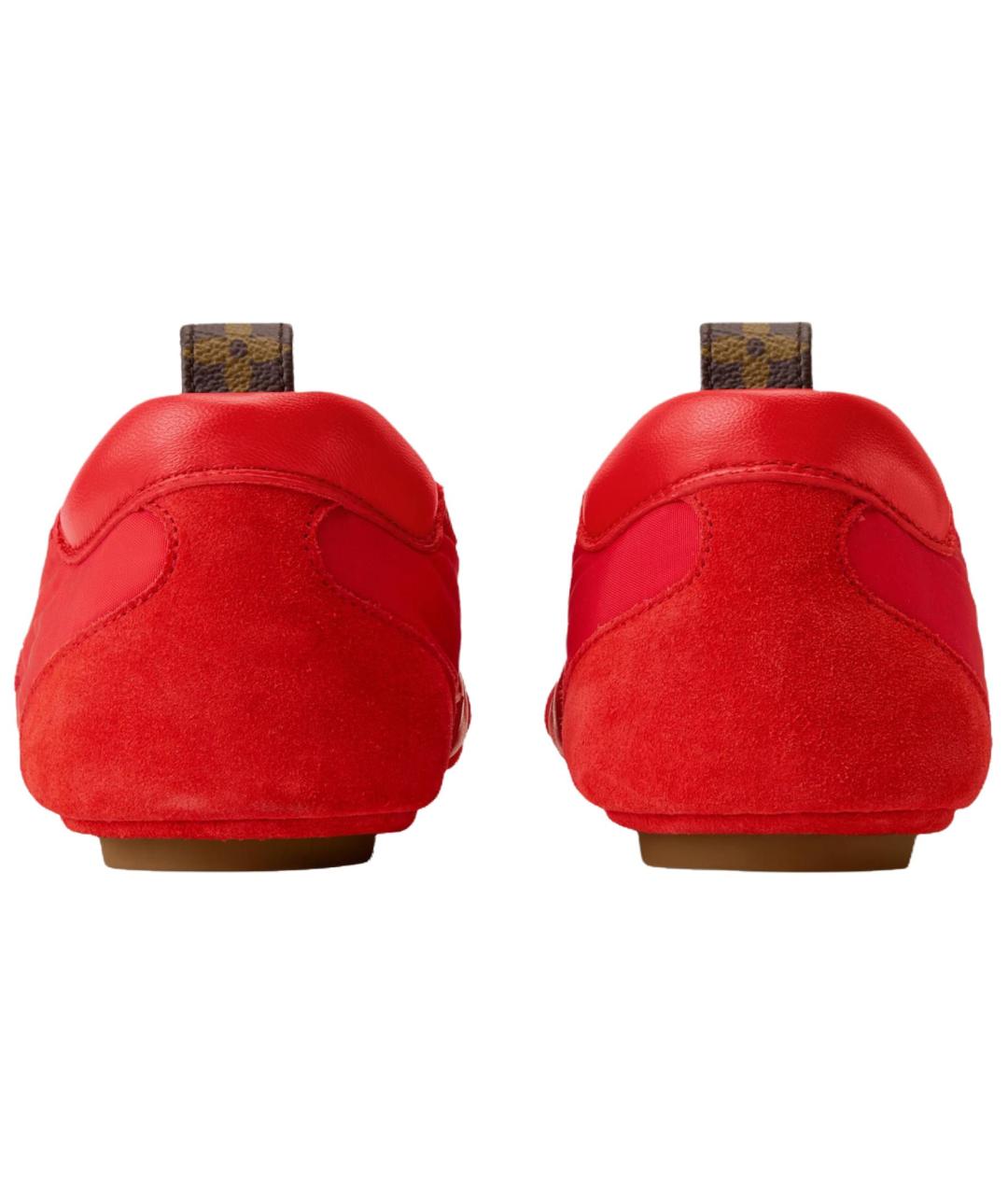 LOUIS VUITTON Красные кожаные кроссовки, фото 5