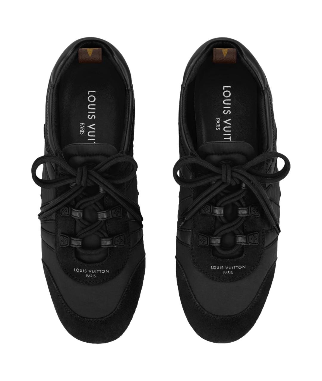 LOUIS VUITTON Черные кожаные кроссовки, фото 4