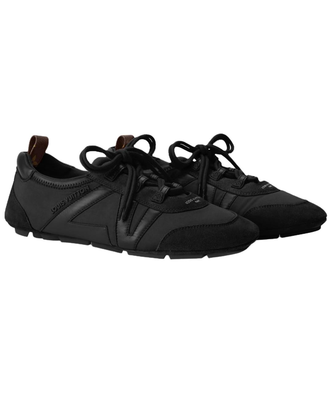 LOUIS VUITTON Черные кожаные кроссовки, фото 3