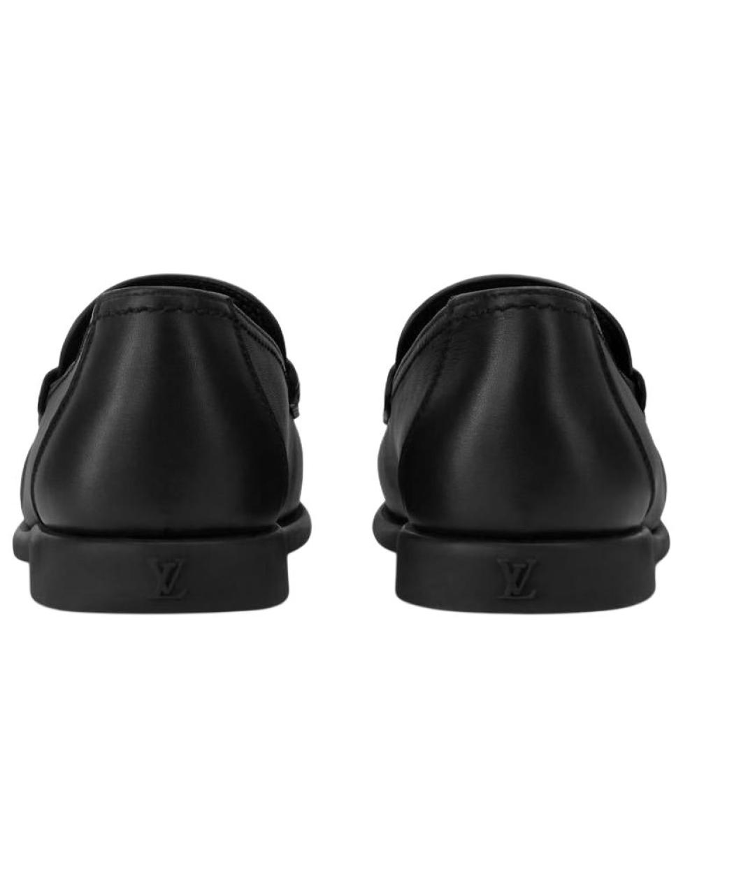 LOUIS VUITTON Черные кожаные лоферы, фото 5