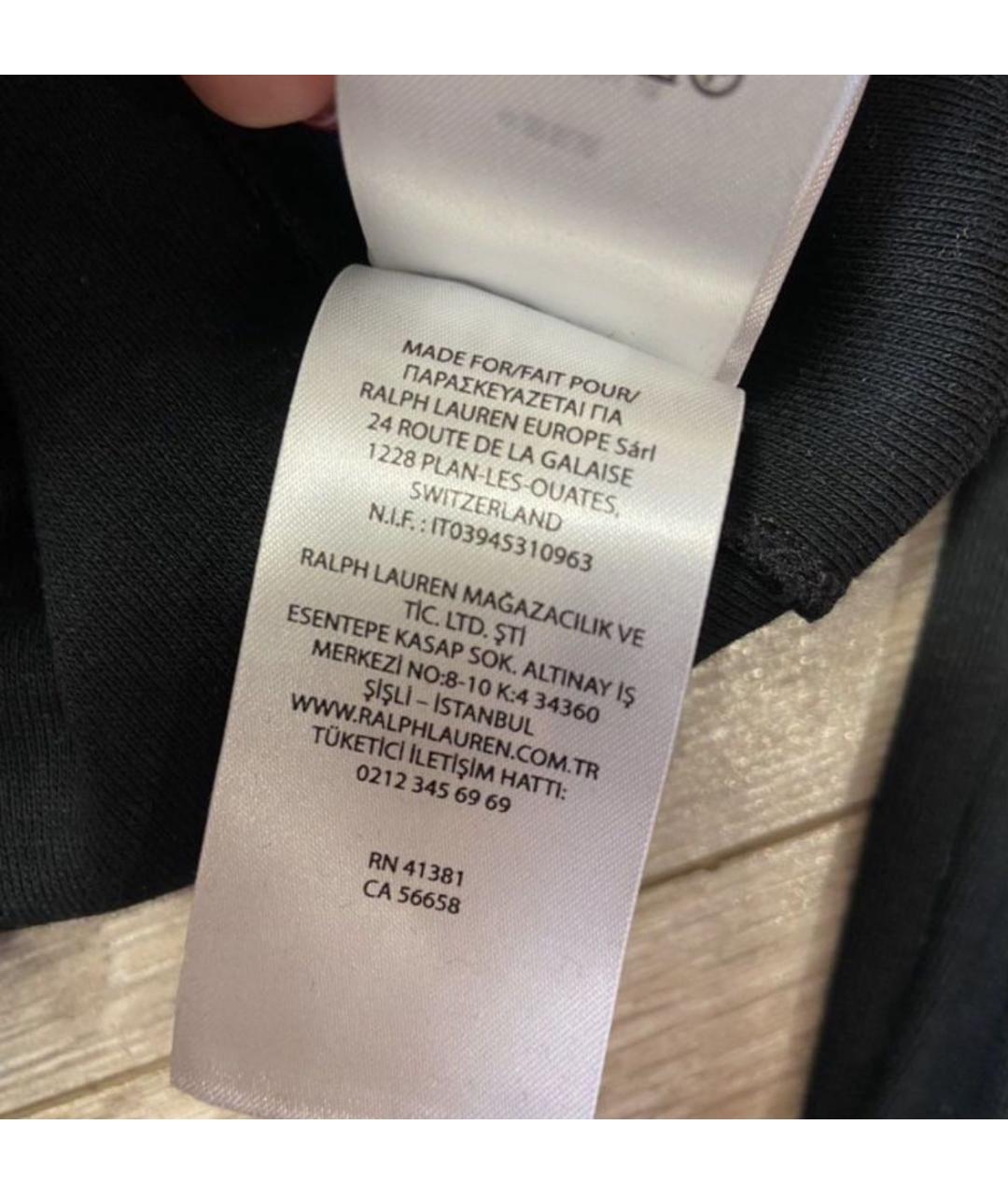 RALPH LAUREN Черный хлопковый джемпер / свитер, фото 7