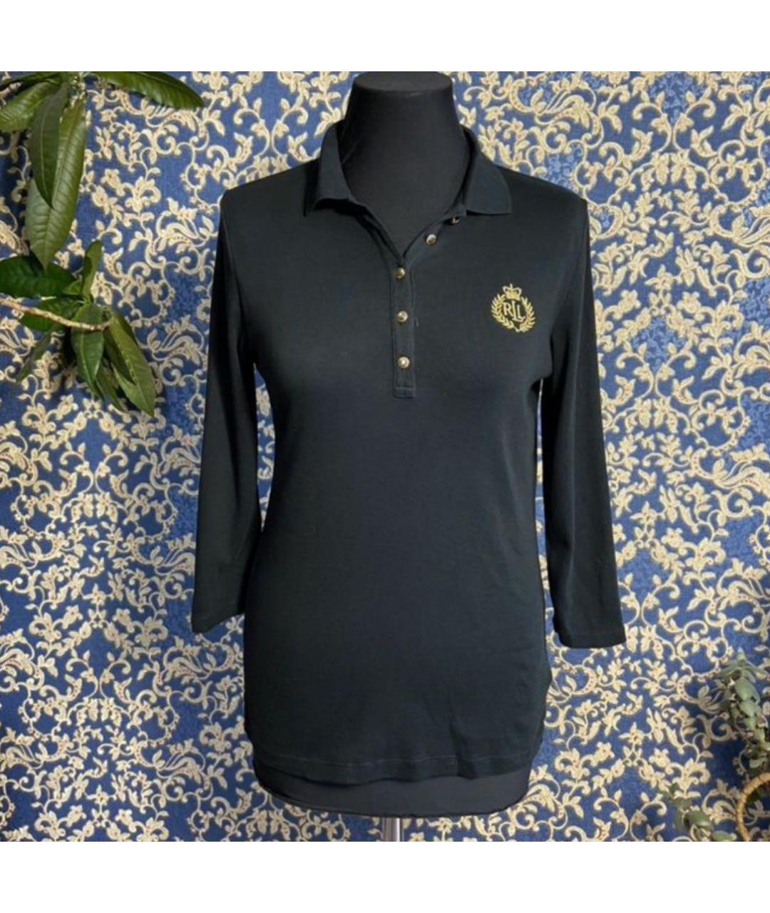 RALPH LAUREN Черный хлопковый джемпер / свитер, фото 4