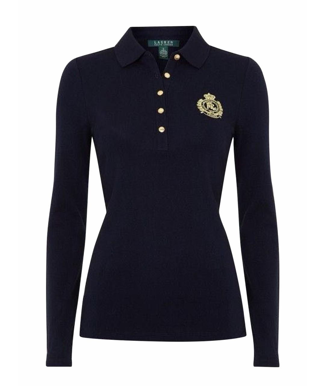 RALPH LAUREN Черный хлопковый джемпер / свитер, фото 8