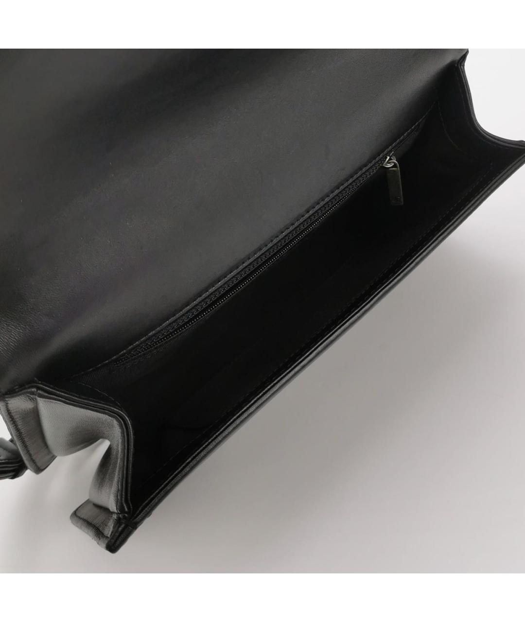 CHANEL Черная кожаная сумка через плечо, фото 6