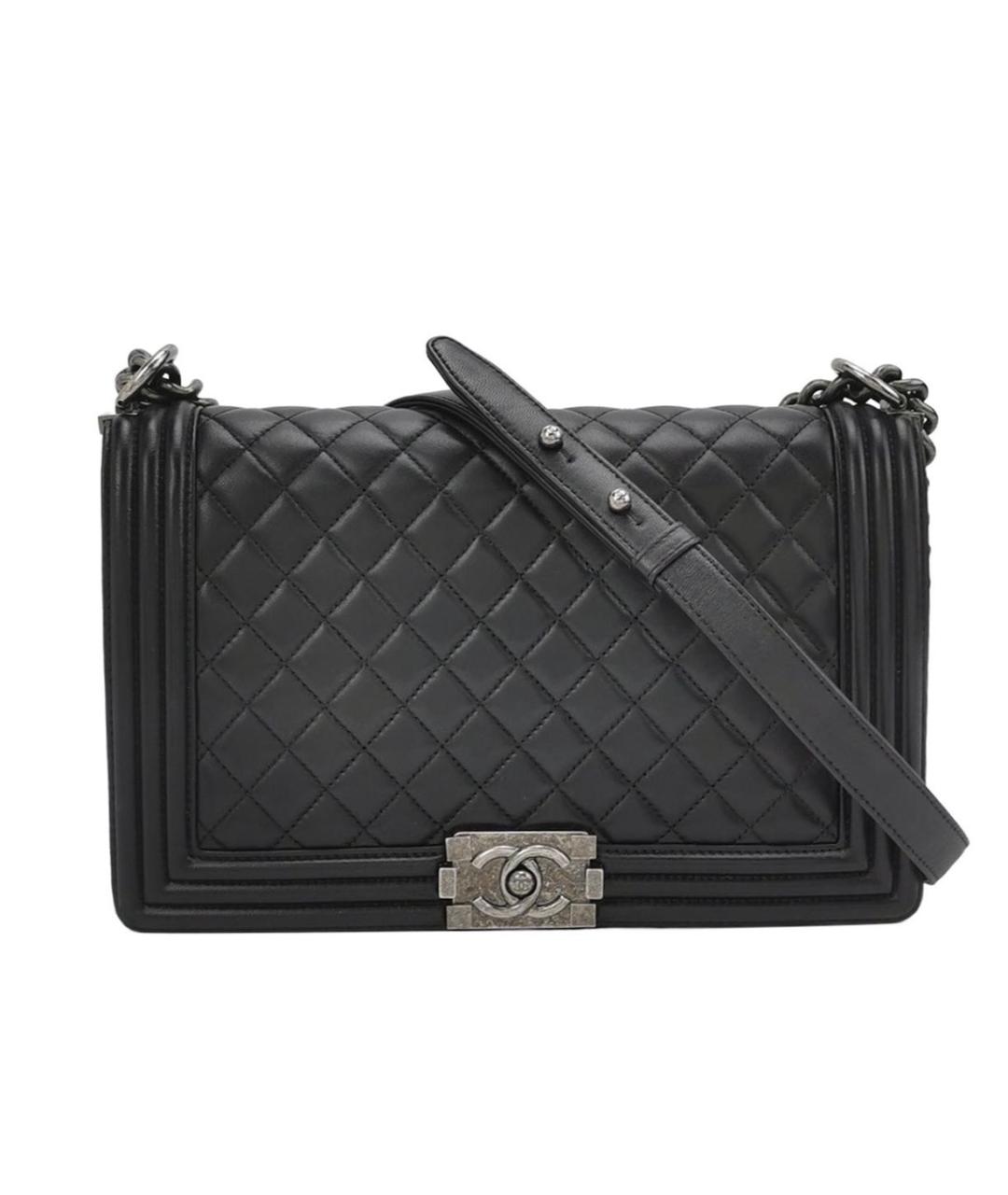 CHANEL Черная кожаная сумка через плечо, фото 9