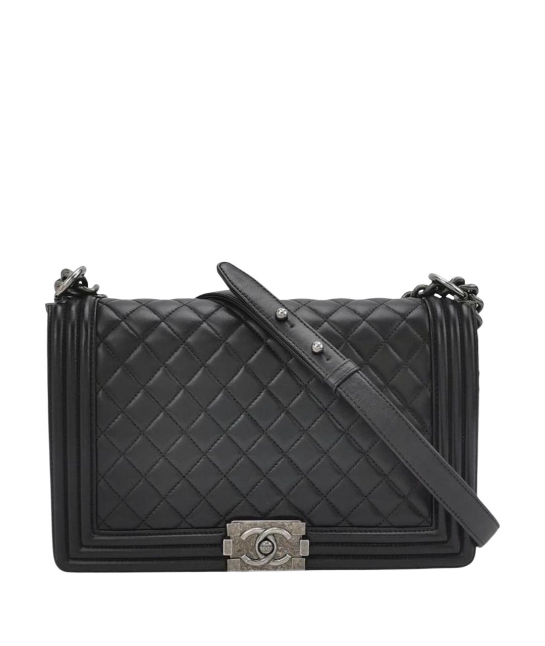 CHANEL Черная кожаная сумка через плечо, фото 1