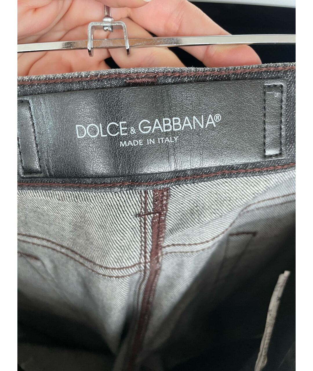 DOLCE&GABBANA Черные хлопковые джинсы скинни, фото 3
