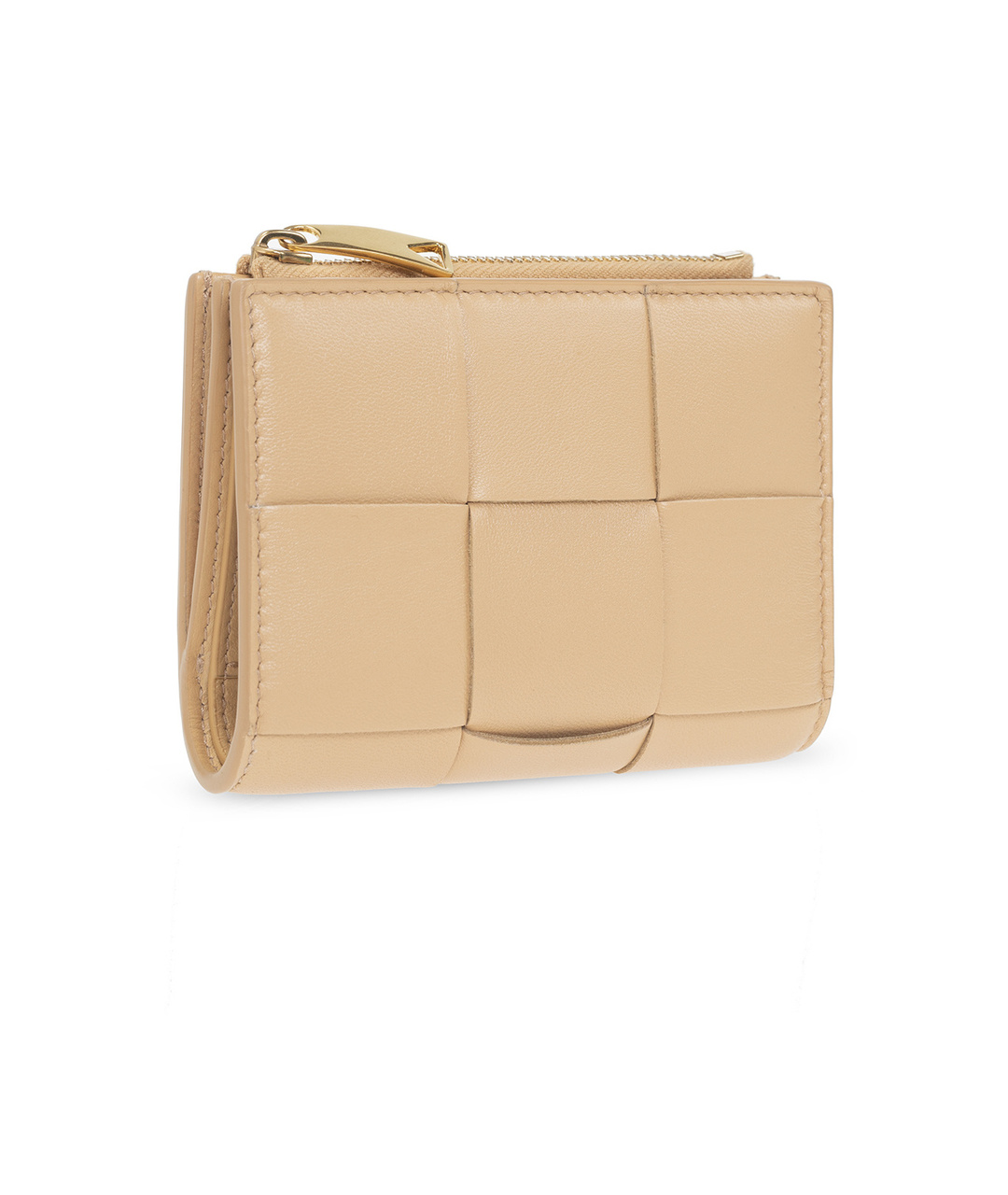 BOTTEGA VENETA Бежевый кожаный кошелек, фото 2