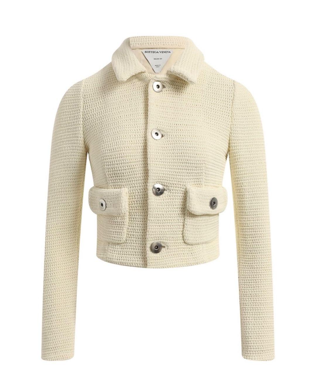 BOTTEGA VENETA Белый жакет/пиджак, фото 9