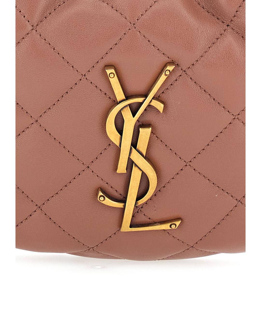 SAINT LAURENT Розовая кожаная сумка через плечо, фото 3