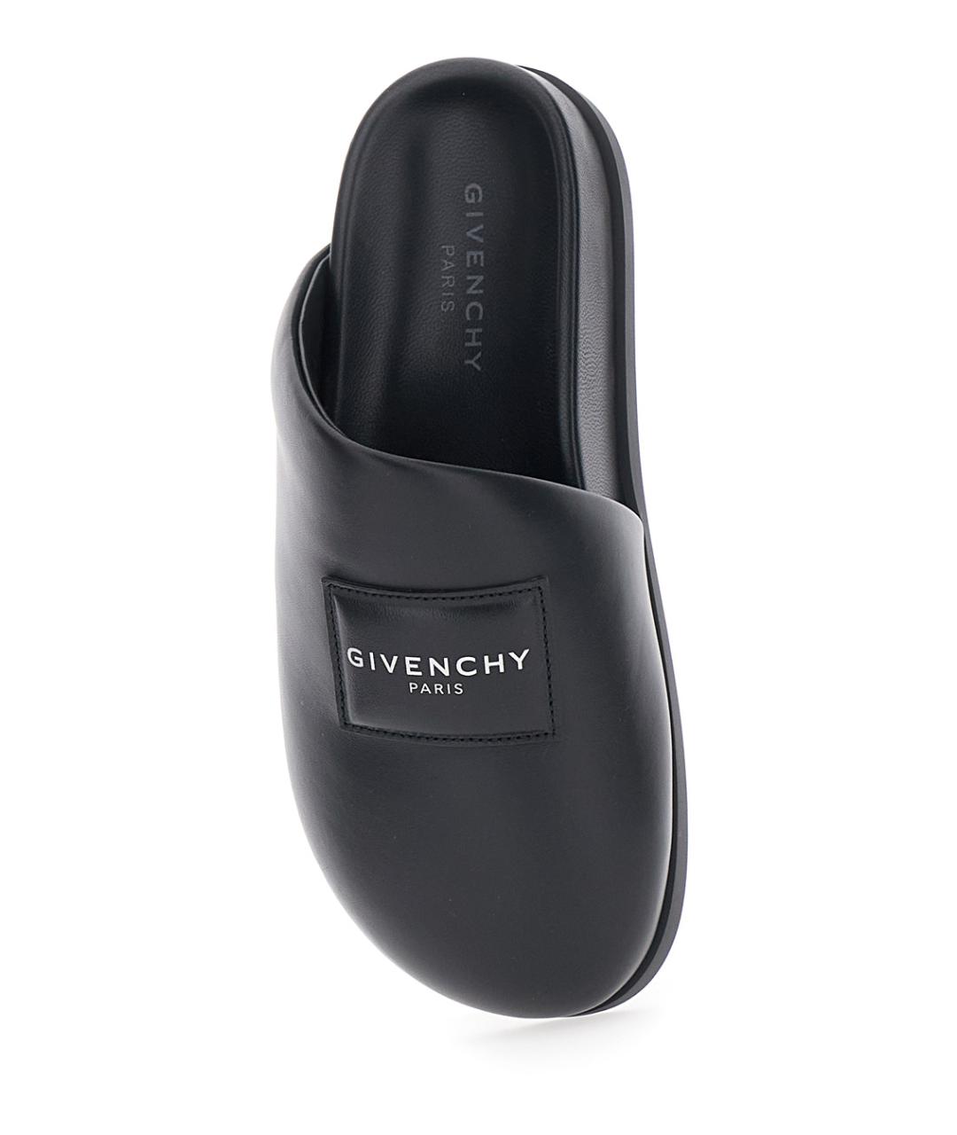 GIVENCHY Черные кожаные мюли, фото 4