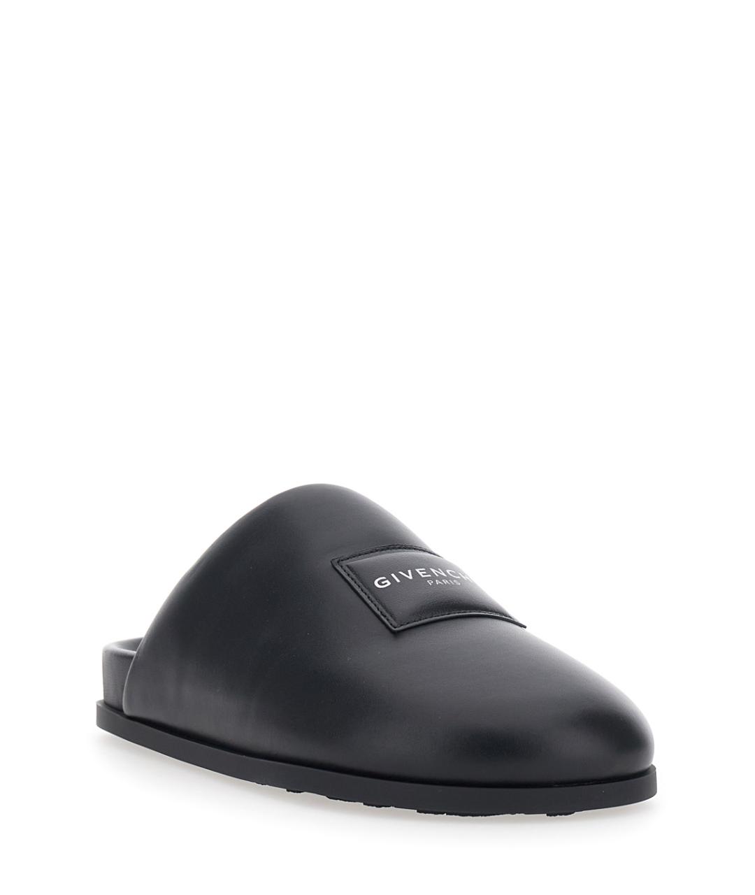 GIVENCHY Черные кожаные мюли, фото 2