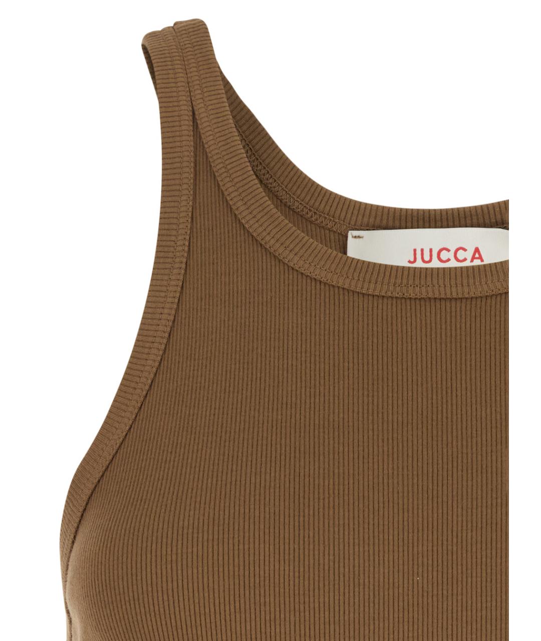 JUCCA Коричневое вискозное повседневное платье, фото 3