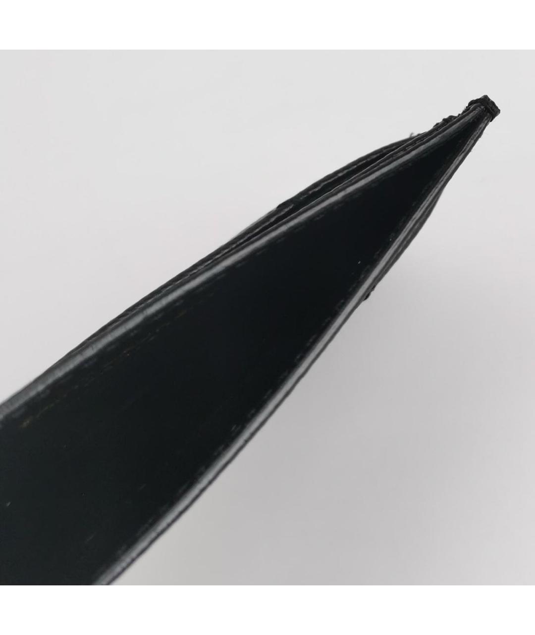 SAINT LAURENT Черный кожаный кардхолдер, фото 5