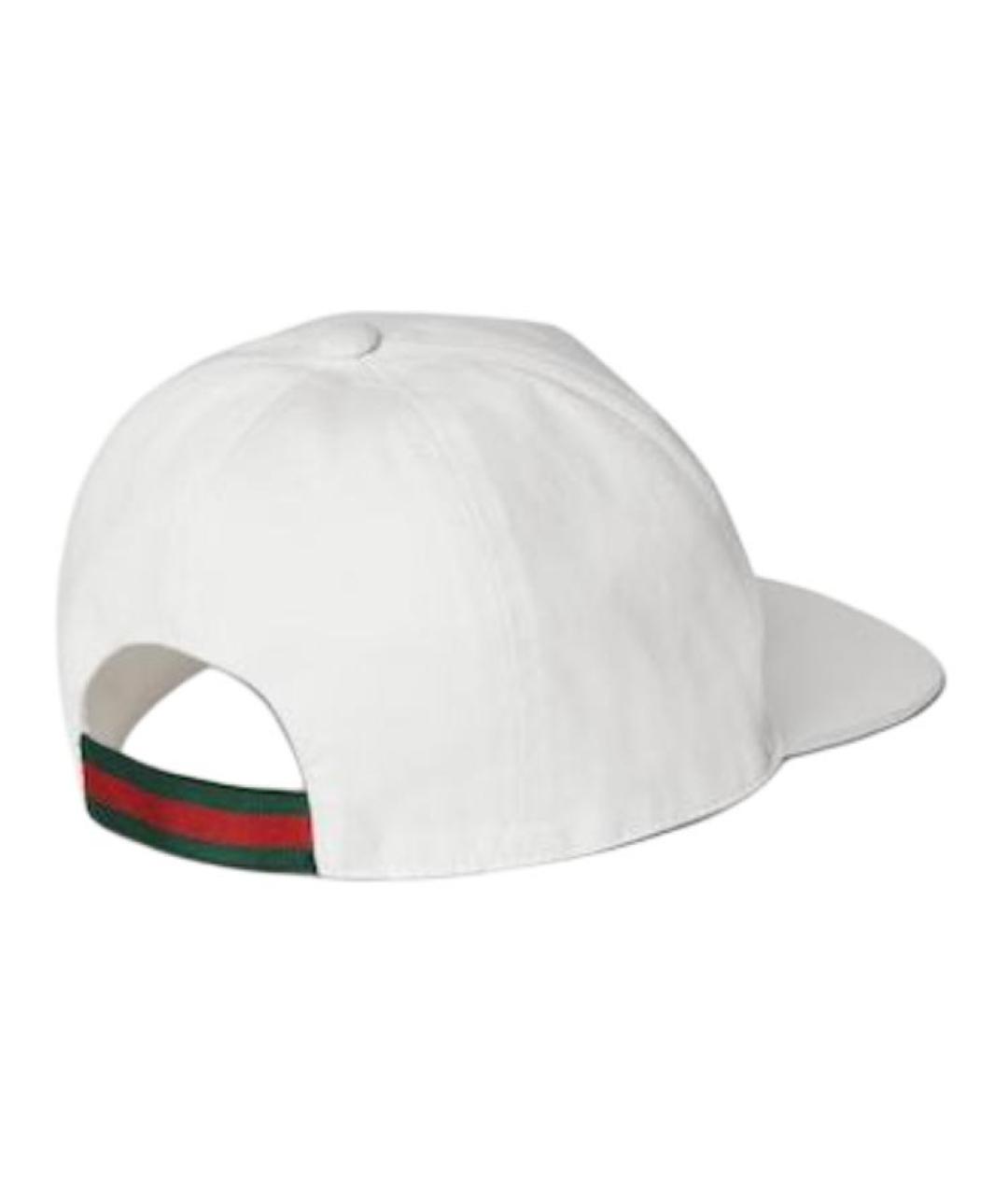 GUCCI Белая хлопковая кепка, фото 3
