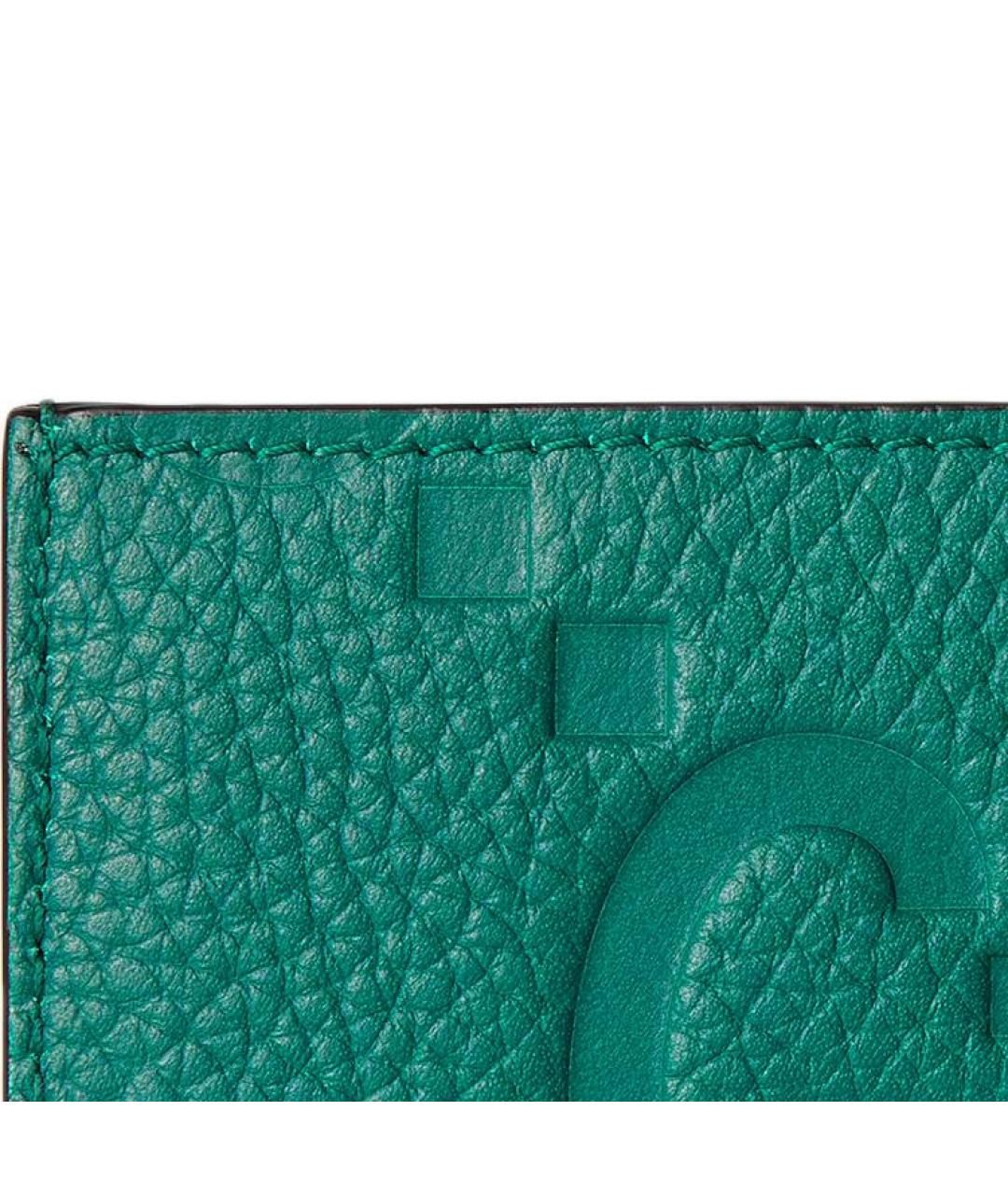 GUCCI Зеленый кожаный кардхолдер, фото 5