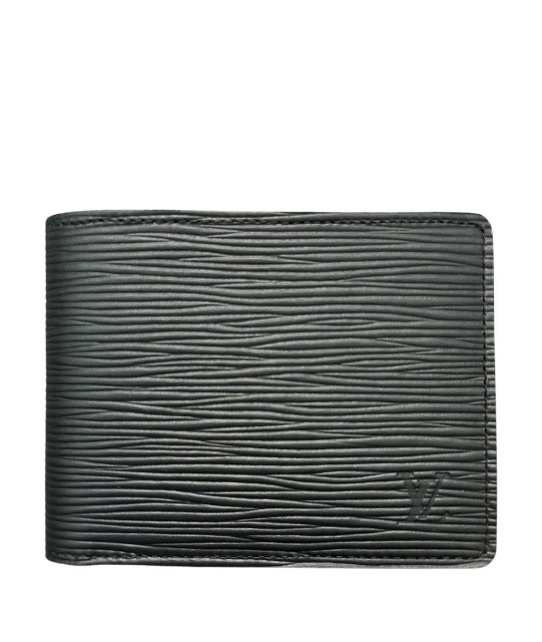 LOUIS VUITTON Черный кожаный кошелек, фото 1