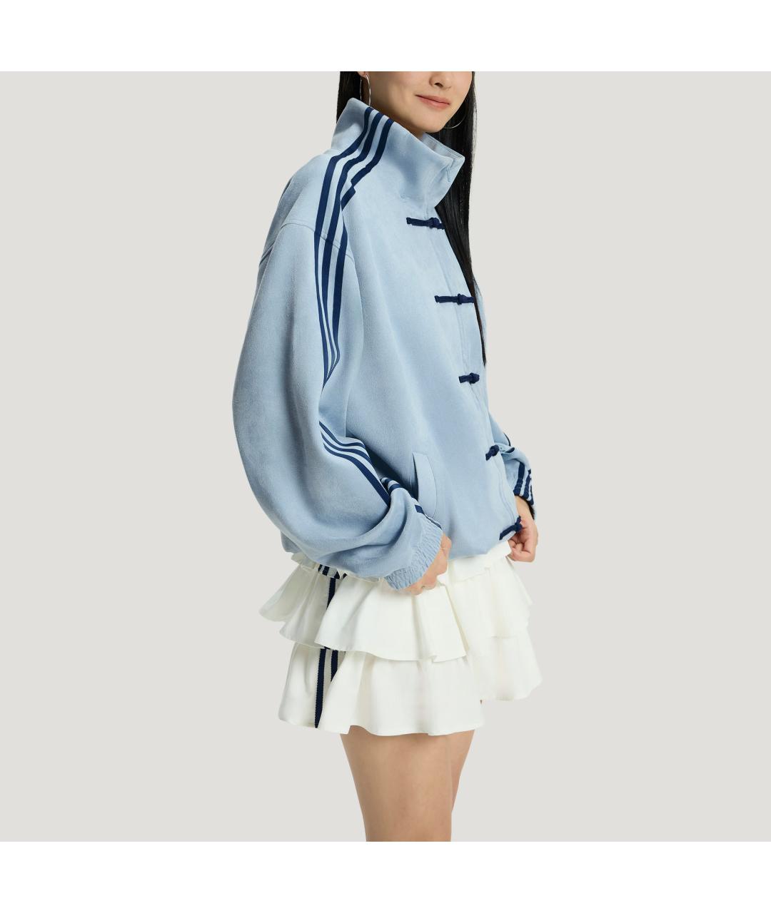 ADIDAS Синяя полиэстеровая куртка, фото 5