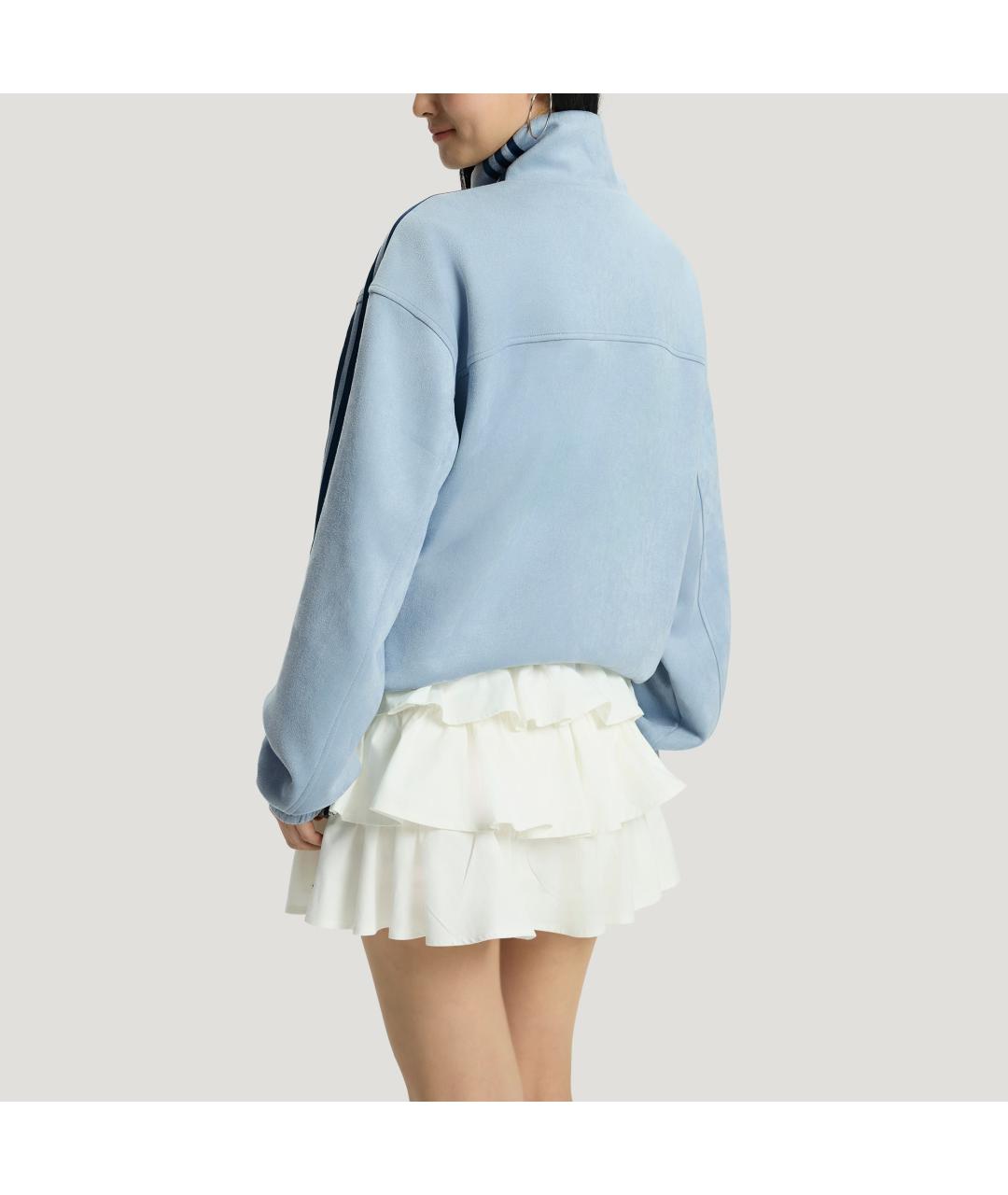 ADIDAS Синяя полиэстеровая куртка, фото 4