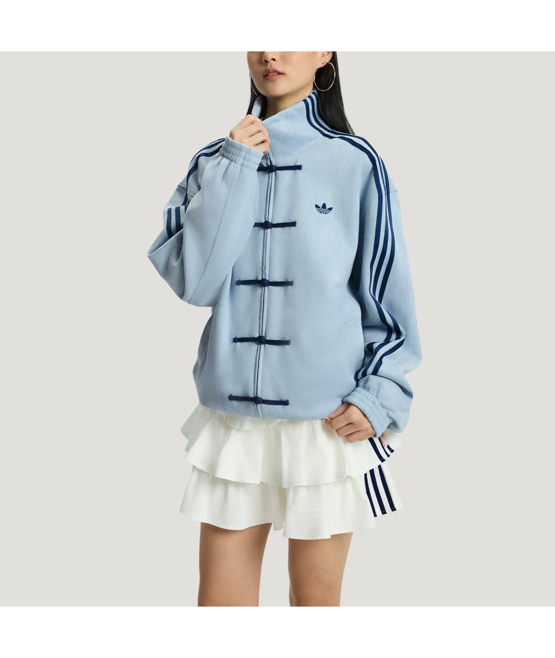 ADIDAS Синяя полиэстеровая куртка, фото 3