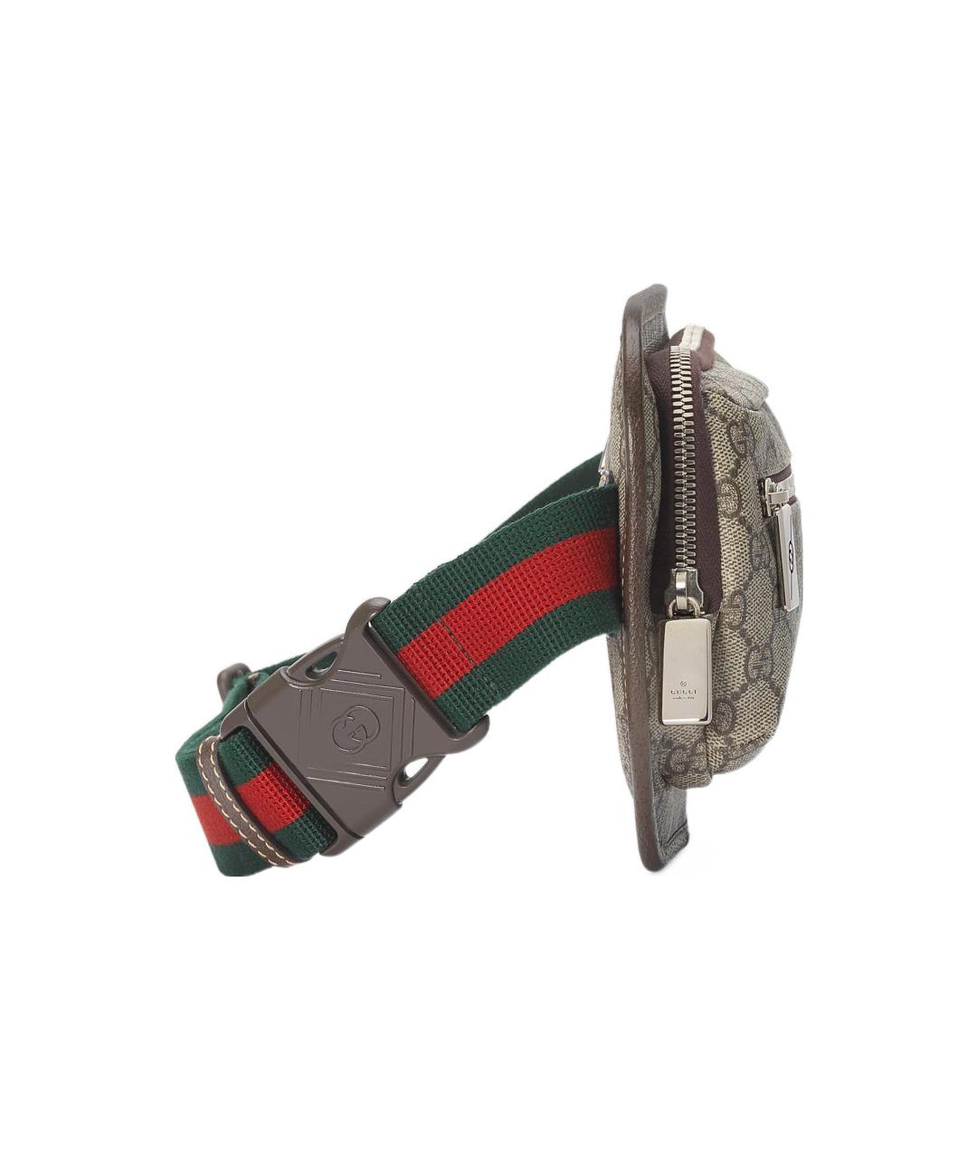 GUCCI Коричневая поясная сумка, фото 5