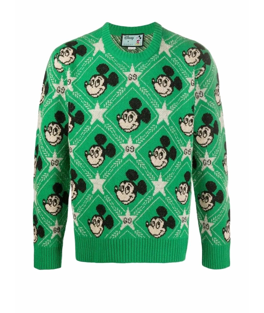 GUCCI Зеленый джемпер / свитер, фото 1