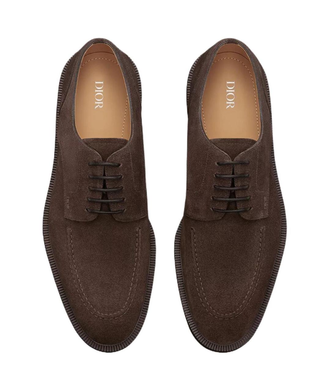 CHRISTIAN DIOR Коричневые кожаные лоферы, фото 5