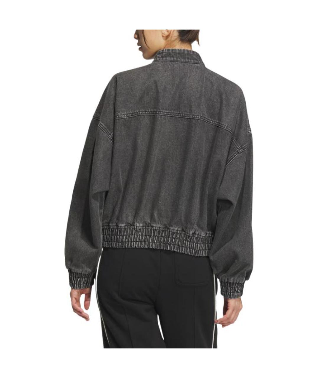 ADIDAS Антрацитовая деним куртка, фото 4