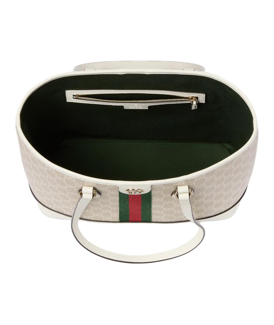 GUCCI Бежевая хлопковая сумка через плечо, фото 4