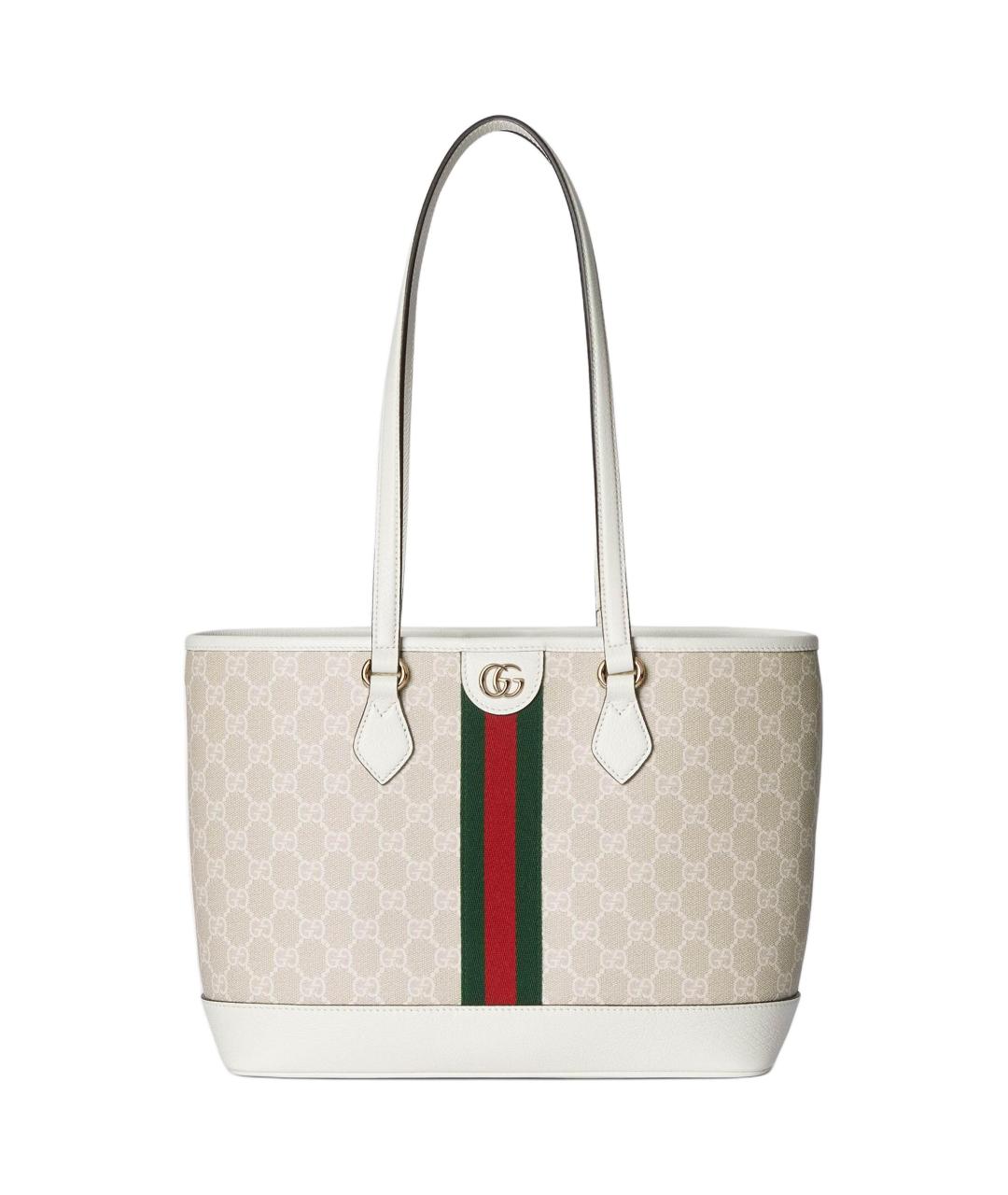 GUCCI Бежевая хлопковая сумка через плечо, фото 1