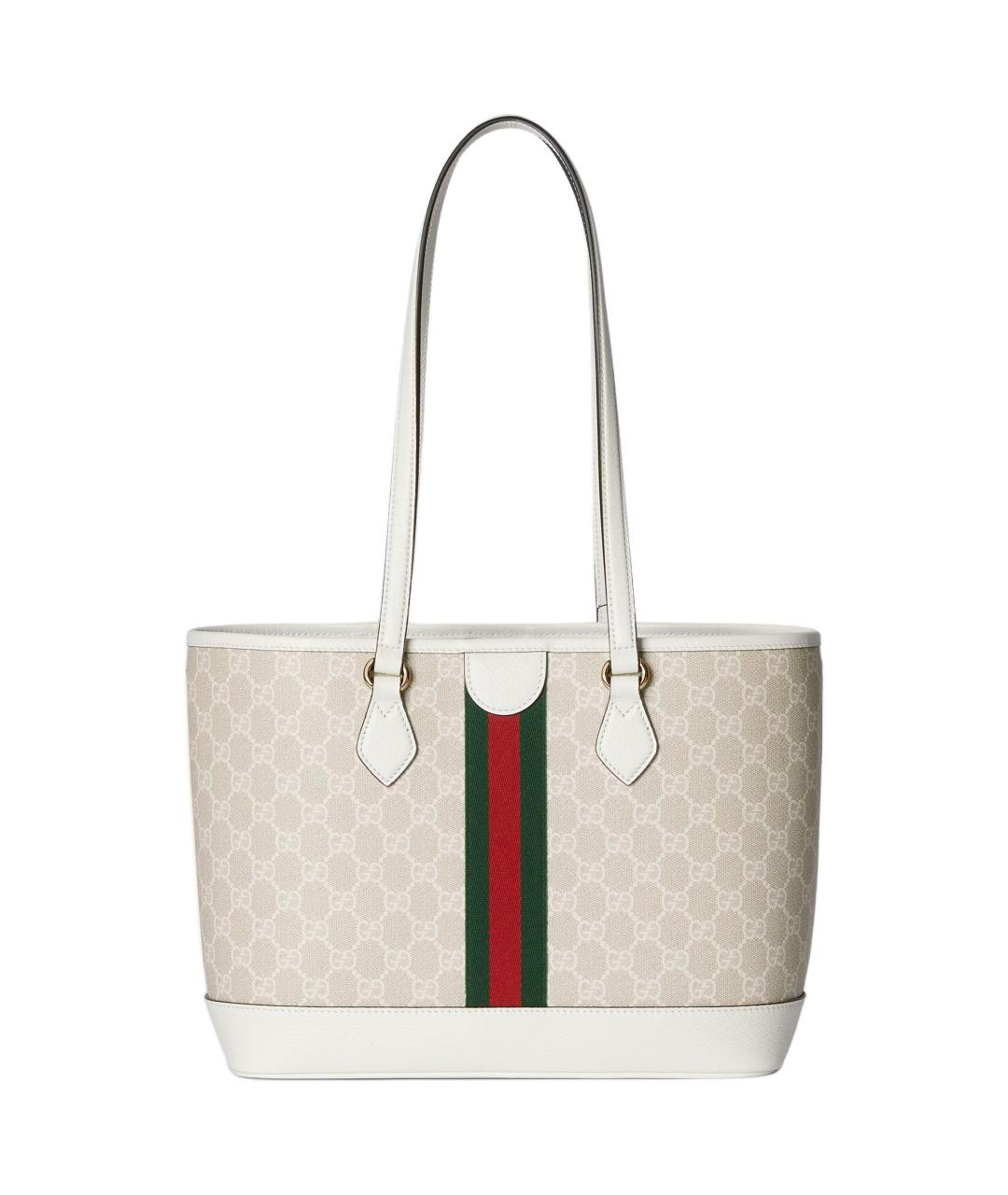 GUCCI Бежевая хлопковая сумка через плечо, фото 3