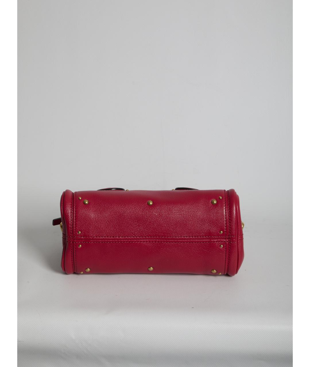 CHLOE Красная кожаная сумка с короткими ручками, фото 3