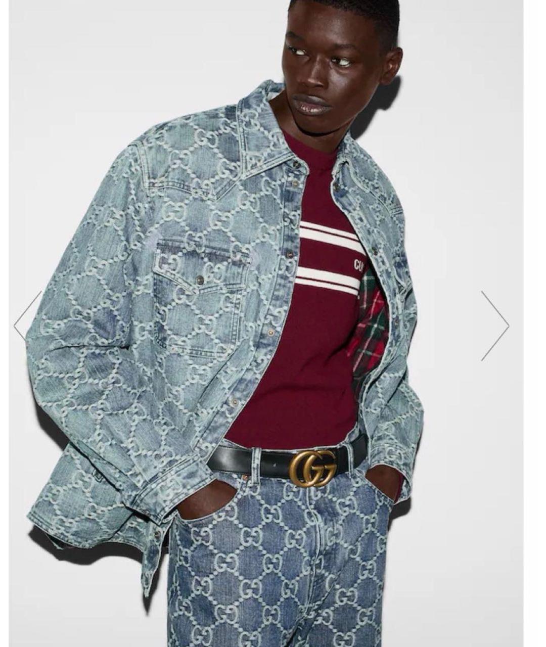 GUCCI Черный кожаный ремень, фото 6