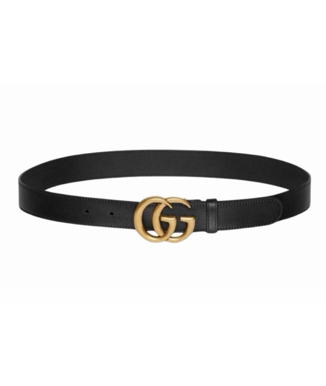 GUCCI Черный кожаный ремень, фото 2