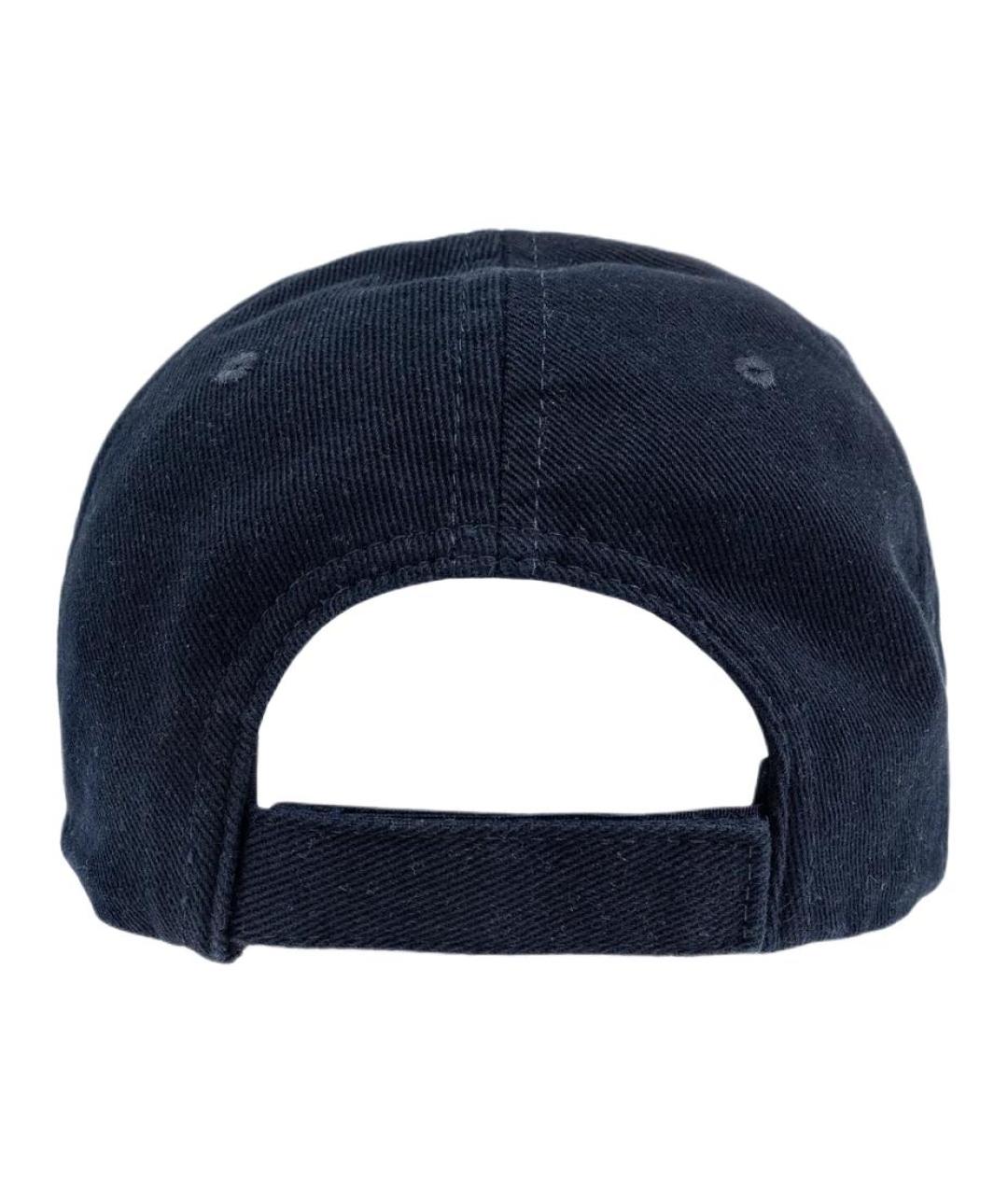 BALENCIAGA Темно-синяя хлопковая кепка/бейсболка, фото 2