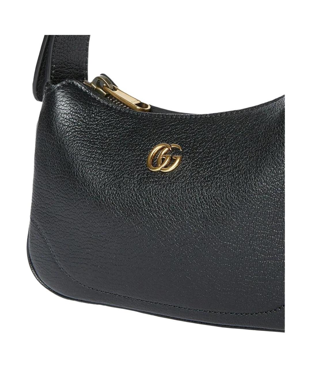 GUCCI Черная кожаная сумка через плечо, фото 5