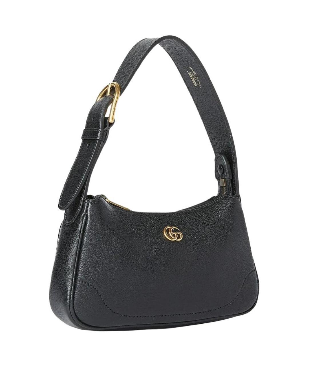 GUCCI Черная кожаная сумка через плечо, фото 2