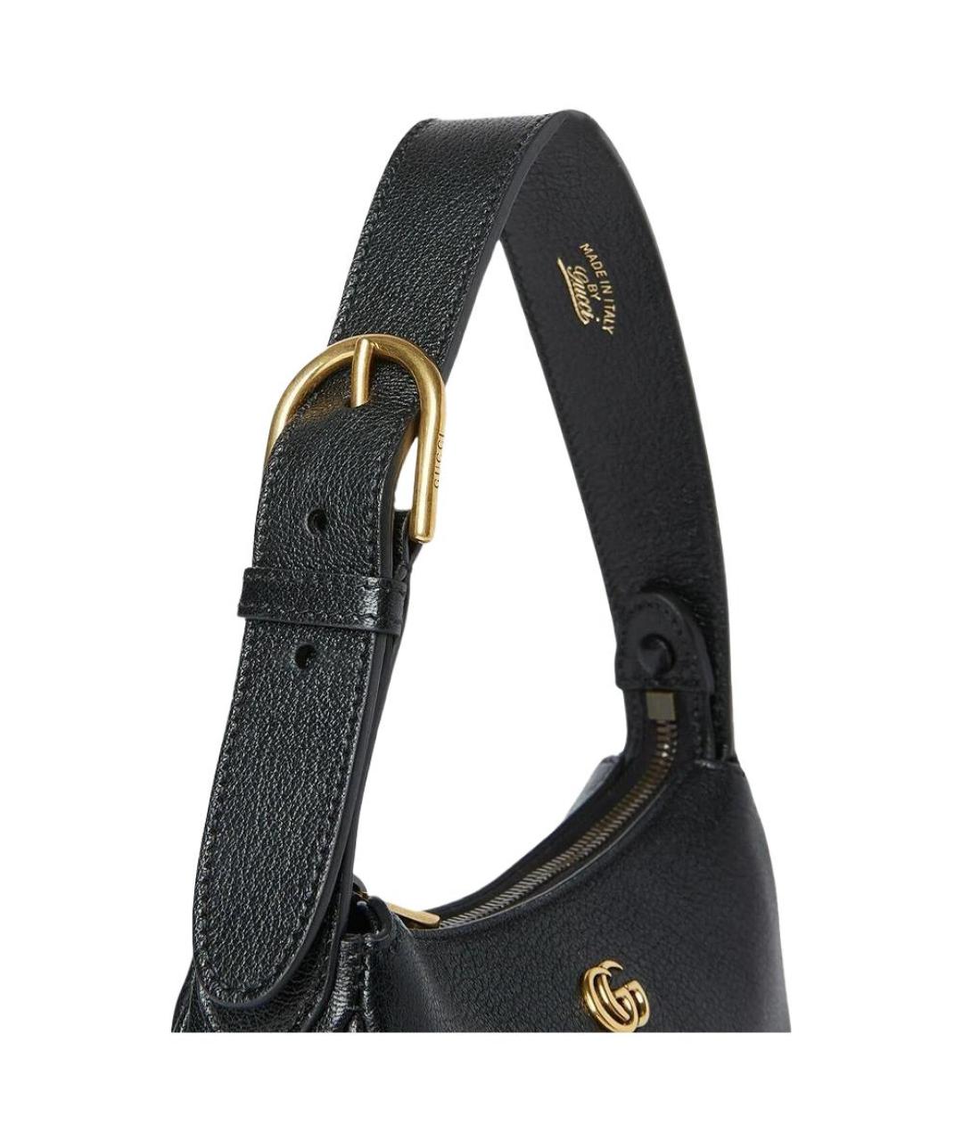 GUCCI Черная кожаная сумка через плечо, фото 4