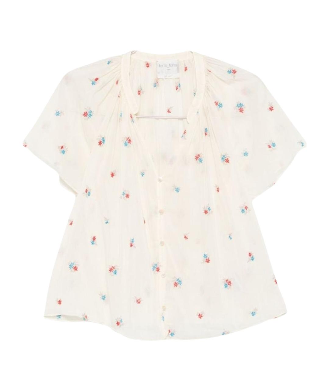 FORTE FORTE Бежевая хлопковая рубашка, фото 1