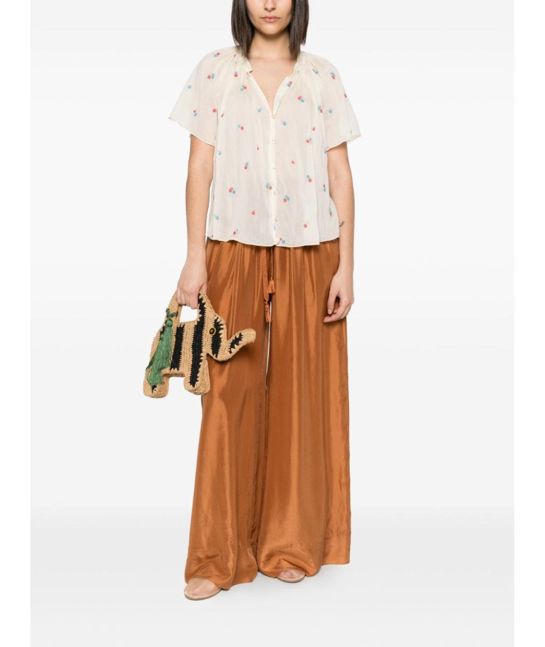 FORTE FORTE Бежевая хлопковая рубашка, фото 4