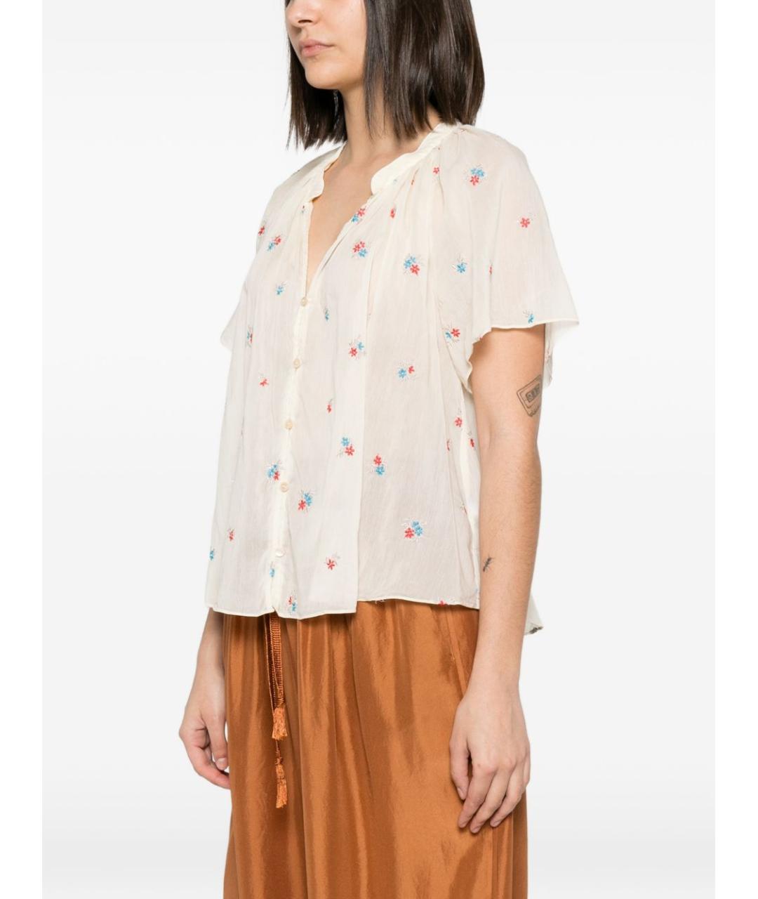 FORTE FORTE Бежевая хлопковая рубашка, фото 5