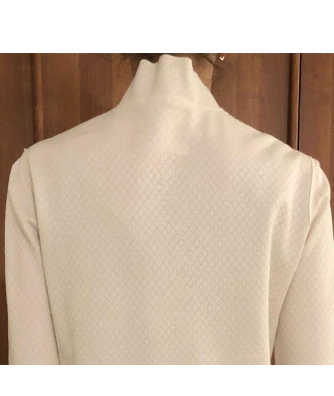 CHANEL Бежевый шелковый жакет/пиджак, фото 3