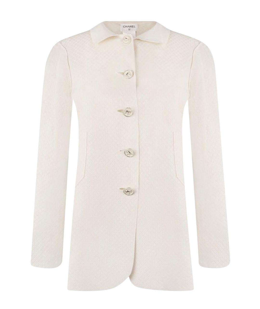 CHANEL Бежевый шелковый жакет/пиджак, фото 1