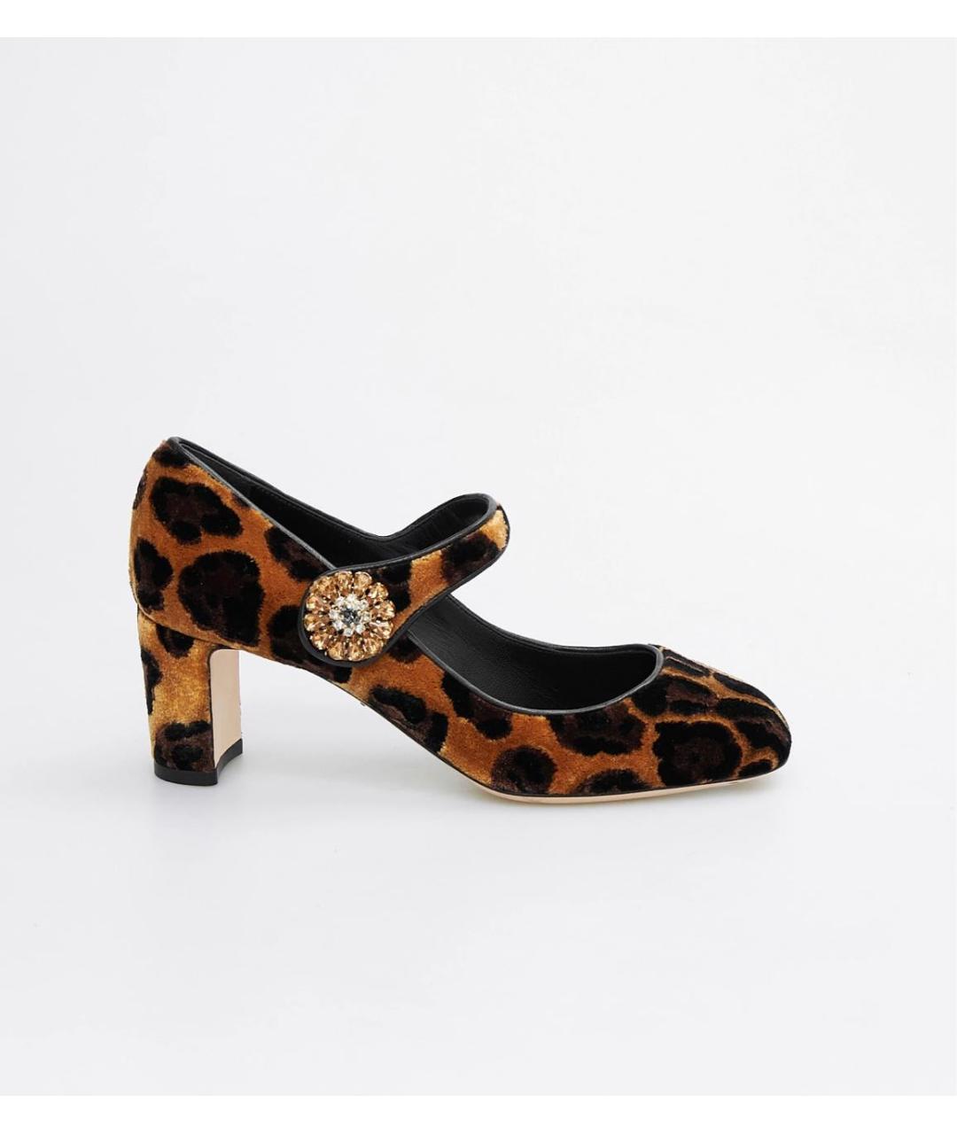 DOLCE&GABBANA Коричневые бархатные туфли, фото 5