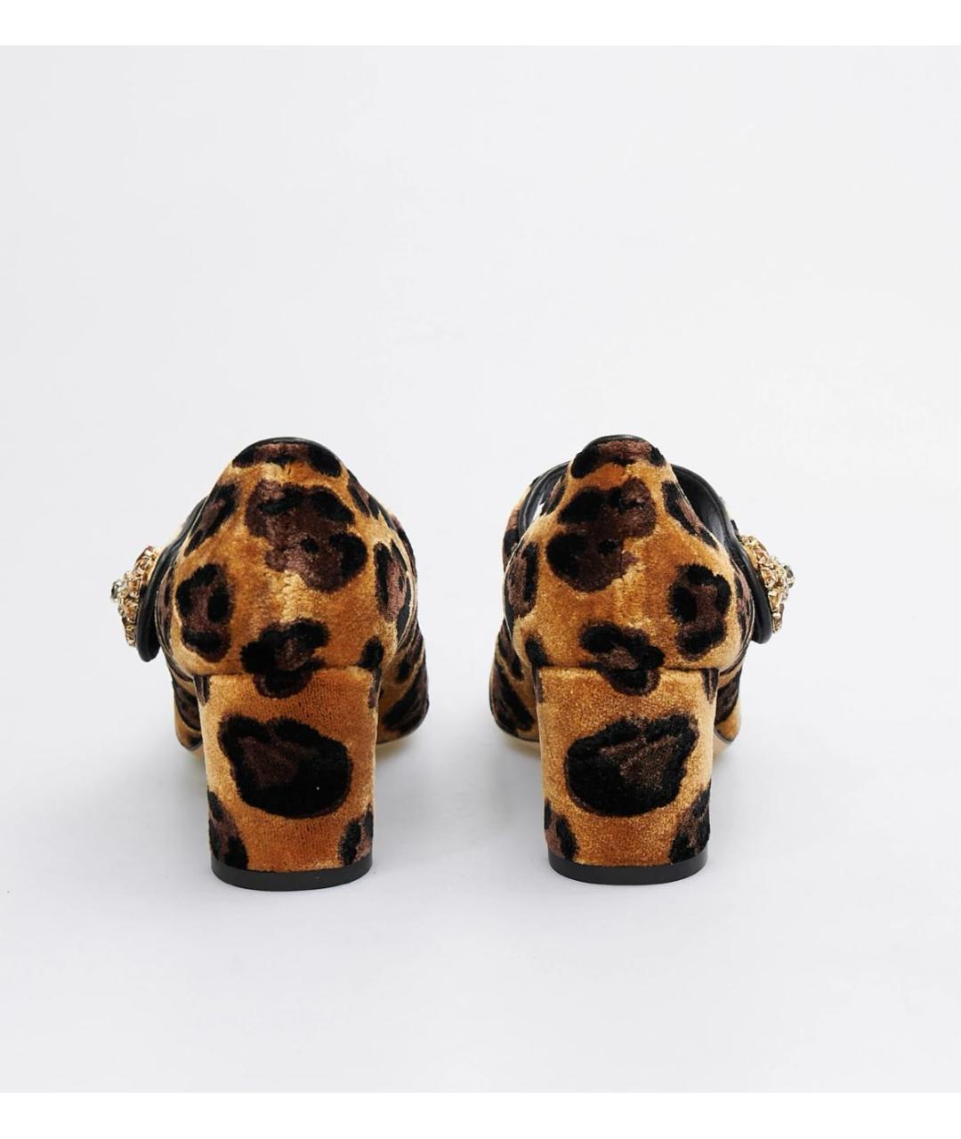 DOLCE&GABBANA Коричневые бархатные туфли, фото 4